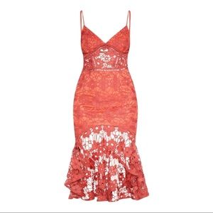 Pretty Little Thing - NWT Lace Hi-Low Midi Dress